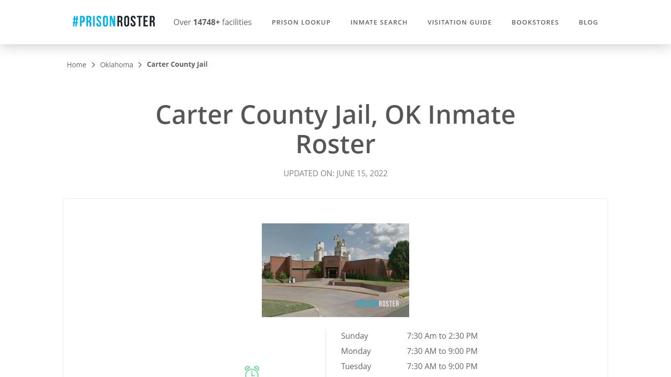 Carter County Jail, OK Inmate Roster - Prisonroster